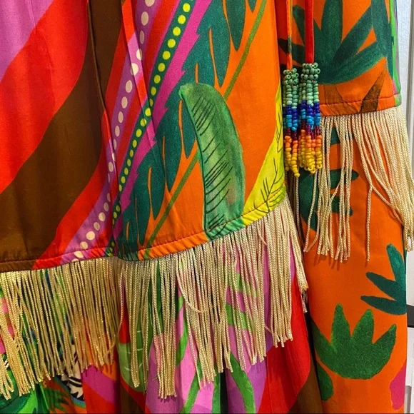 🍍FARM Rio Palila Fringe Midi Dress - Picture 9 of 10